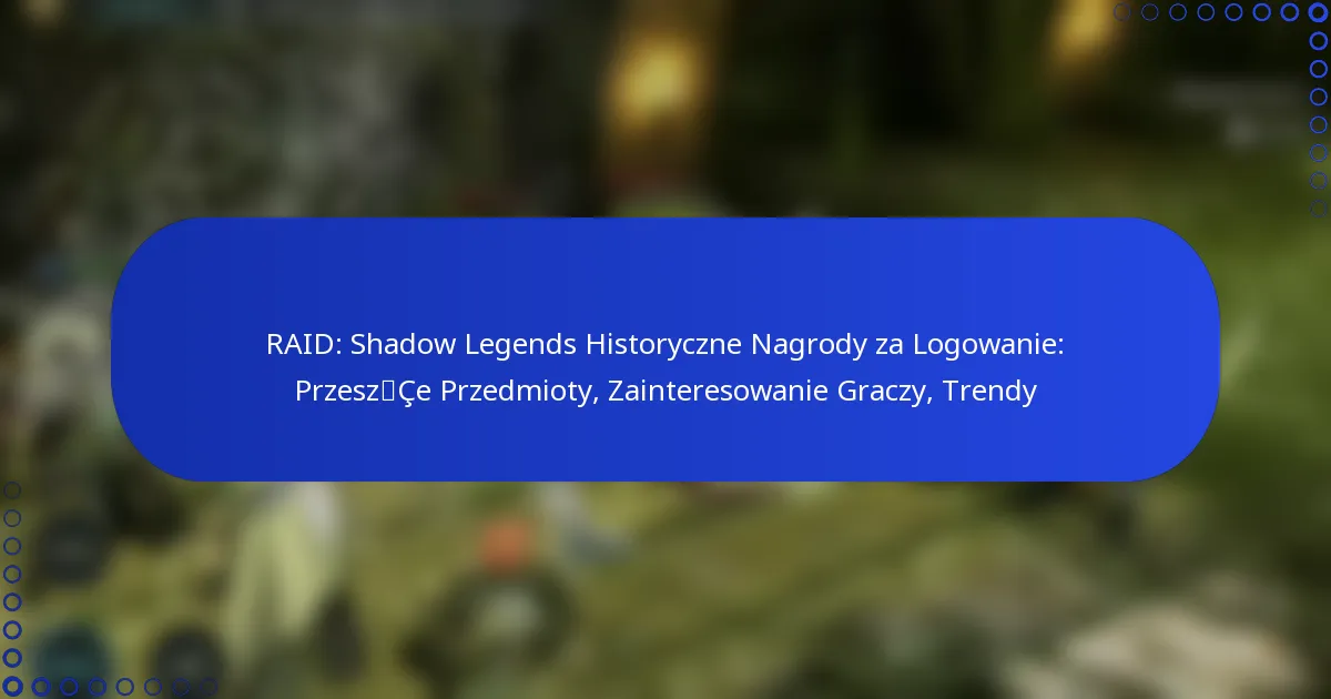 RAID: Shadow Legends Historyczne Nagrody za Logowanie: Przeszłe Przedmioty, Zainteresowanie Graczy, Trendy