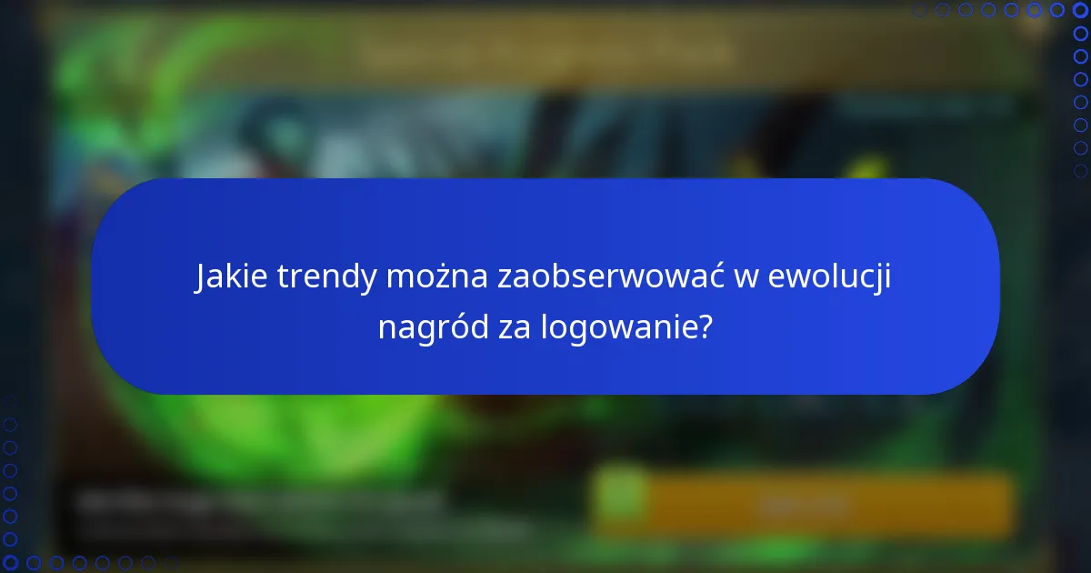 Jakie trendy można zaobserwować w ewolucji nagród za logowanie?