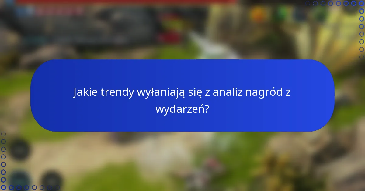 Jakie trendy wyłaniają się z analiz nagród z wydarzeń?